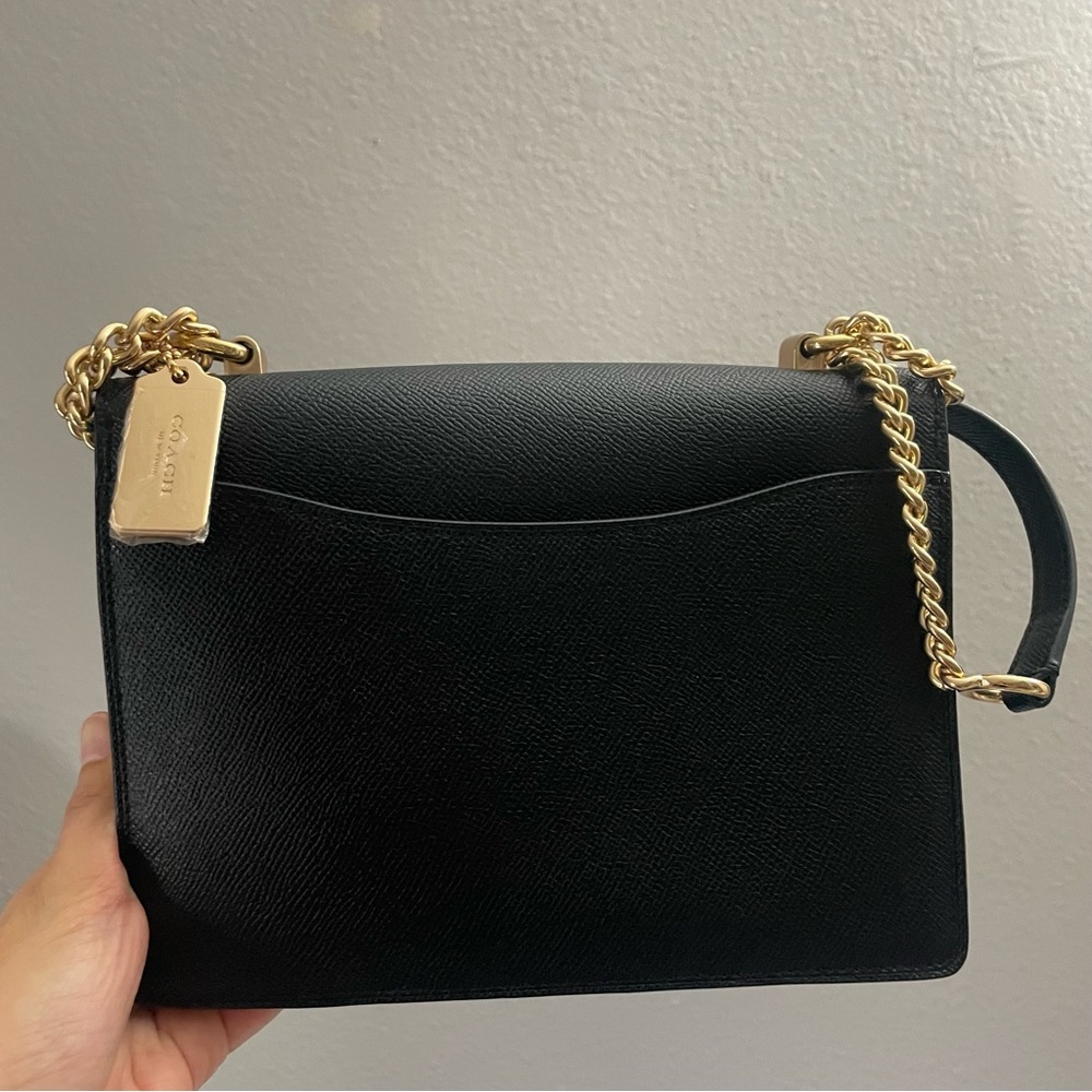 Coach Klare crossbody black gold walnut brown purse bag - Picture 6 of 13
